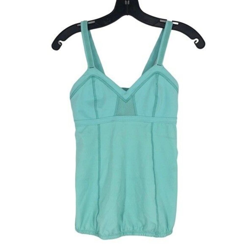 Lululemon Athletic Yoga Fitness Teal Tank size 6 workout